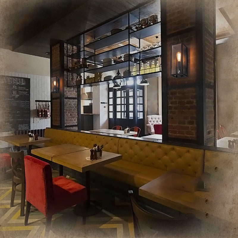 Apparecchiatura di applique da parete industriale con tonalità di vetro per soggiorno camera da letto