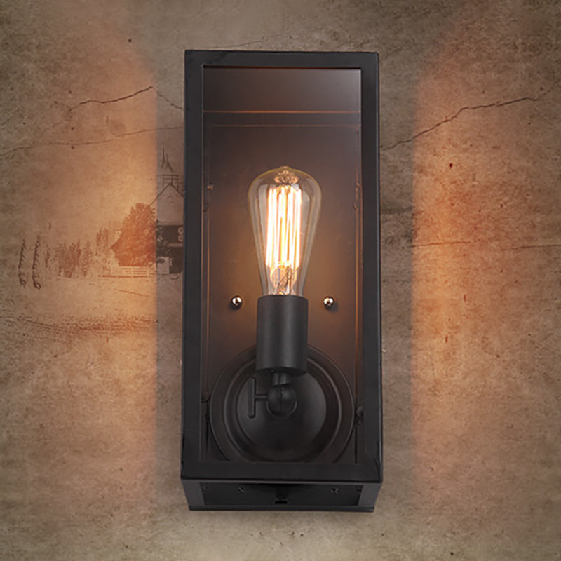 Apparecchiatura di applique da parete industriale con tonalità di vetro per soggiorno camera da letto