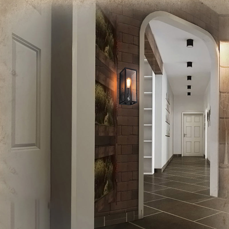 Apparecchiatura di applique da parete industriale con tonalità di vetro per soggiorno camera da letto