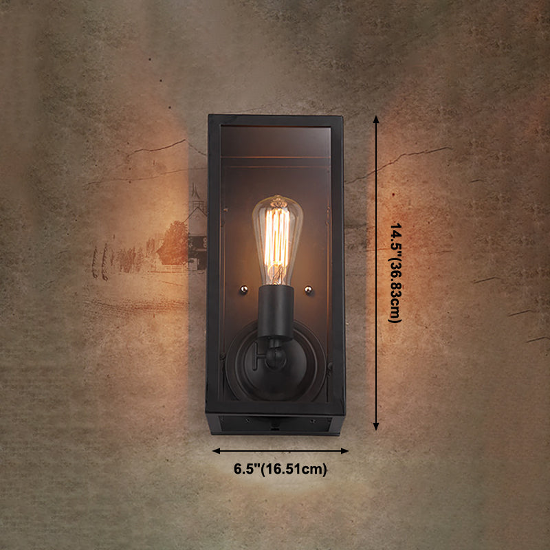 Apparecchiatura di applique da parete industriale con tonalità di vetro per soggiorno camera da letto