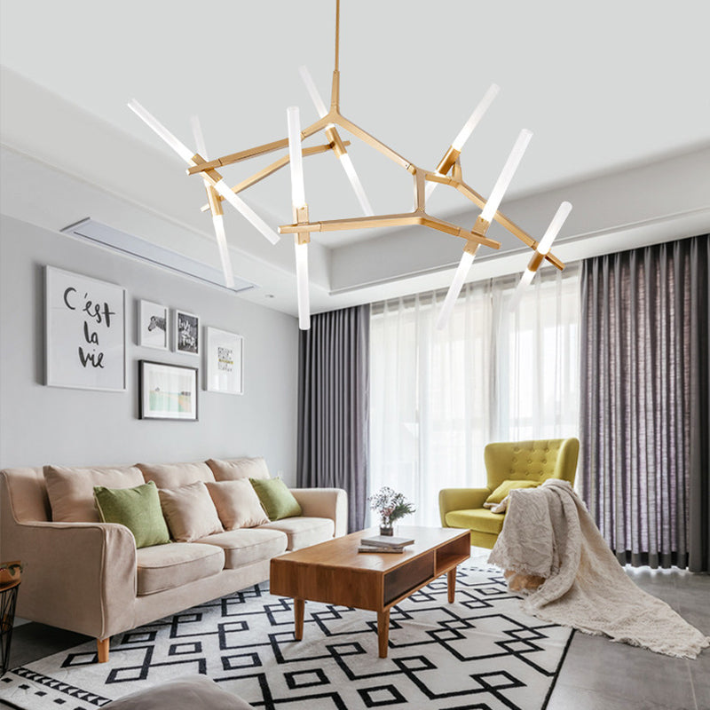 Radiation Chandelier Light Fixtures Modern Multi-Head Suspension Pendant Lamps for Living Room