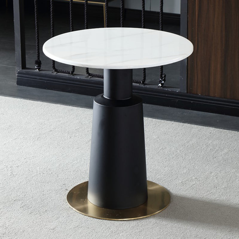 Metal Traditional Luxury Round Table Marble Top Indoor Table with Pedestal