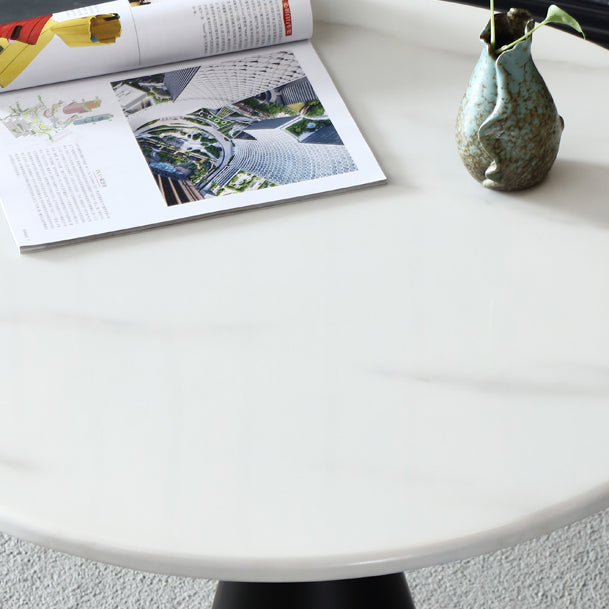 Metal Traditional Luxury Round Table Marble Top Indoor Table with Pedestal