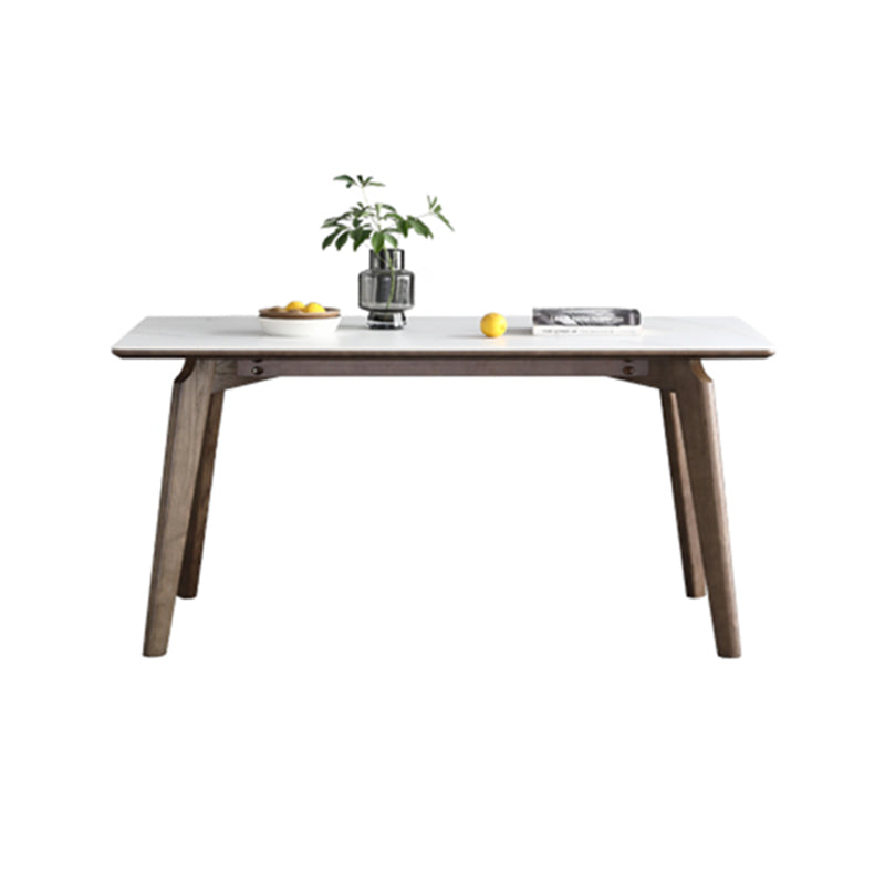 Mesa de comedor estándar blanca de mediados de siglo Mesa de comedor rectangular de piedra sinterizada para cocina