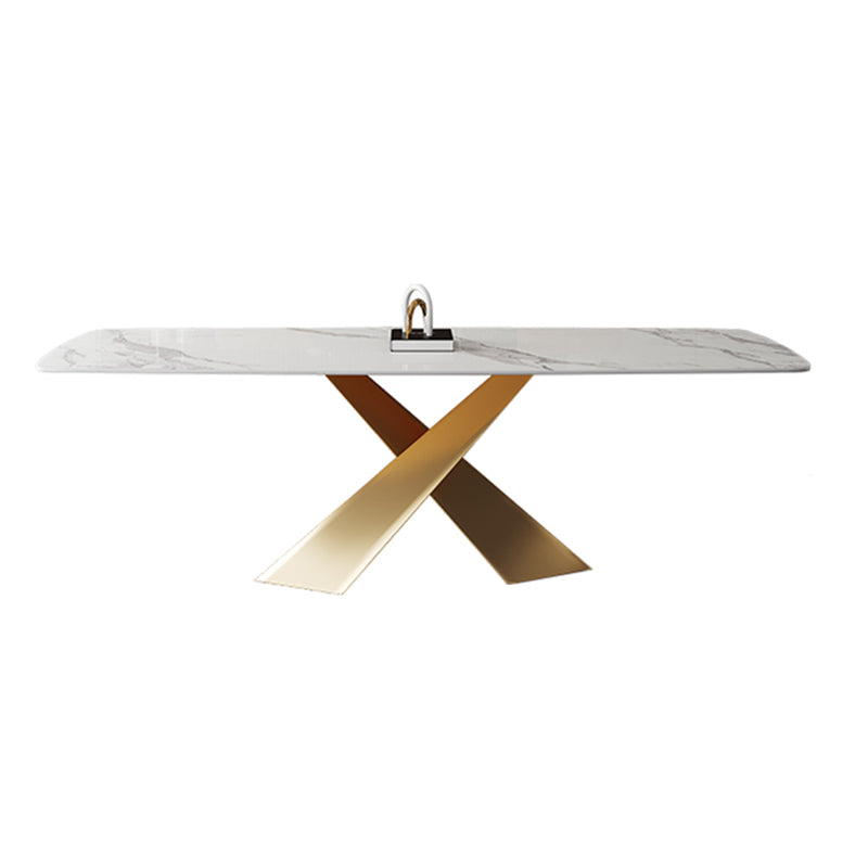 Mesa de comedor rectangular de estilo tradicional de lujo para el hogar
