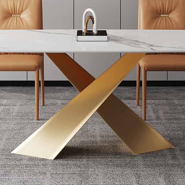 Mesa de comedor rectangular de estilo tradicional de lujo para el hogar