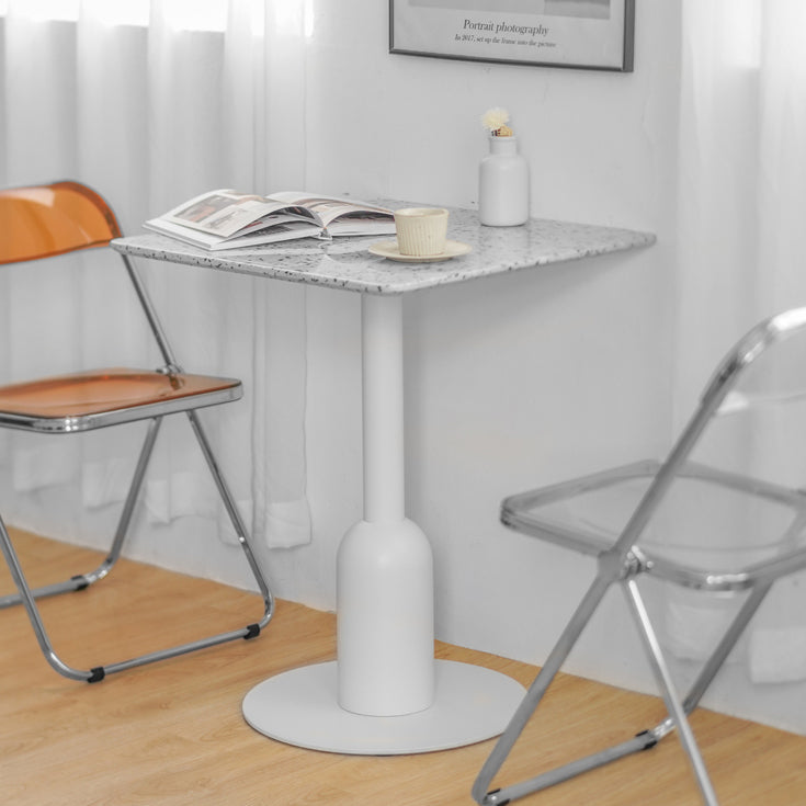 Metal Contemporary Dining Table Concrete Top Table for Dining Room