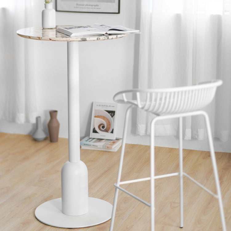Metal Contemporary Dining Table Concrete Top Table for Dining Room