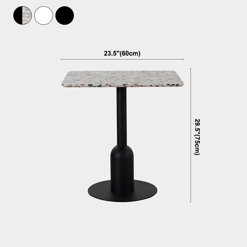 Metal Contemporary Dining Table Concrete Top Table for Dining Room