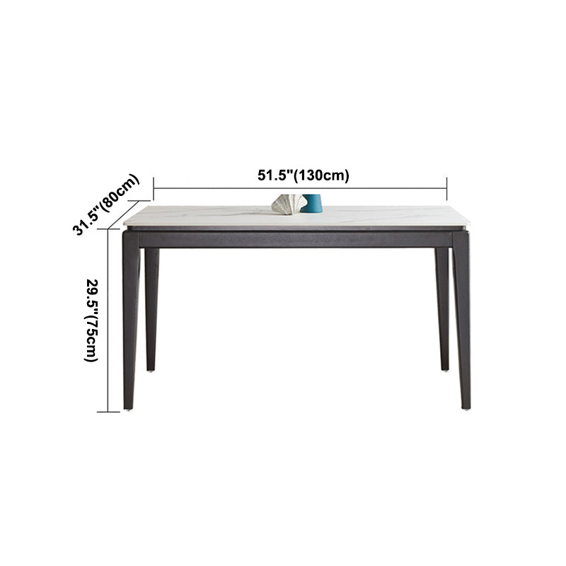 Sintered Stone Top Rectangle Table for Restaurant Kitchen Table with 4 Legs