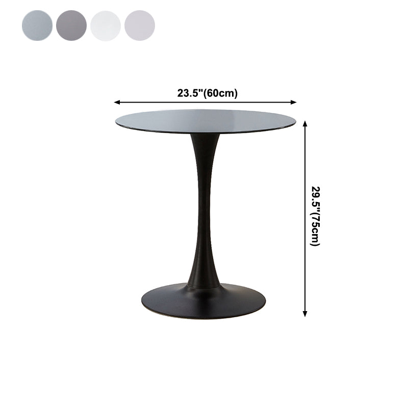 Metal Contemporary Round Dining Table Tulip Base Table for Dining Room and Kitchen