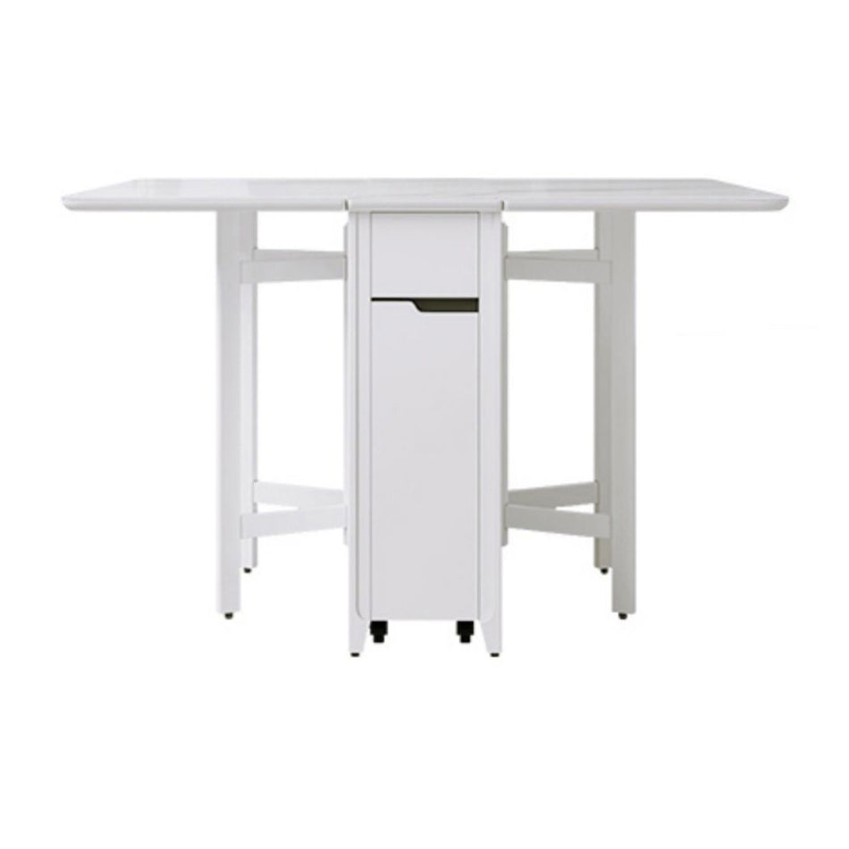 Rectangle Stone Dining Site Table Simplicity Style Drop Leaf Table for Home