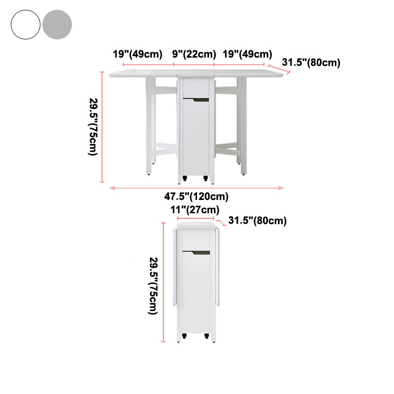 Rectangle Stone Dining Site Table Simplicity Style Drop Leaf Table for Home