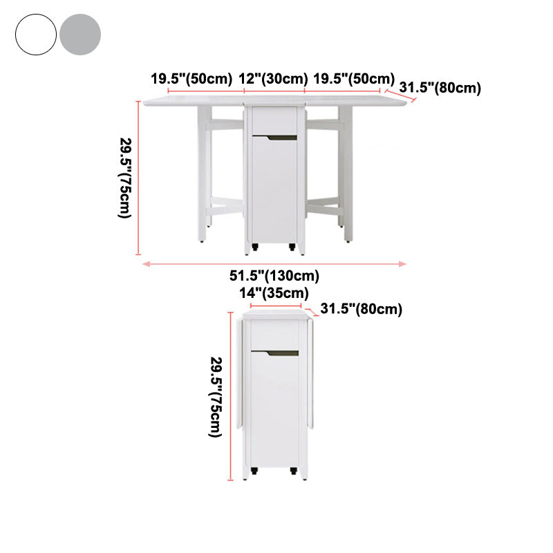 Rectangle Stone Dining Site Table Simplicity Style Drop Leaf Table for Home