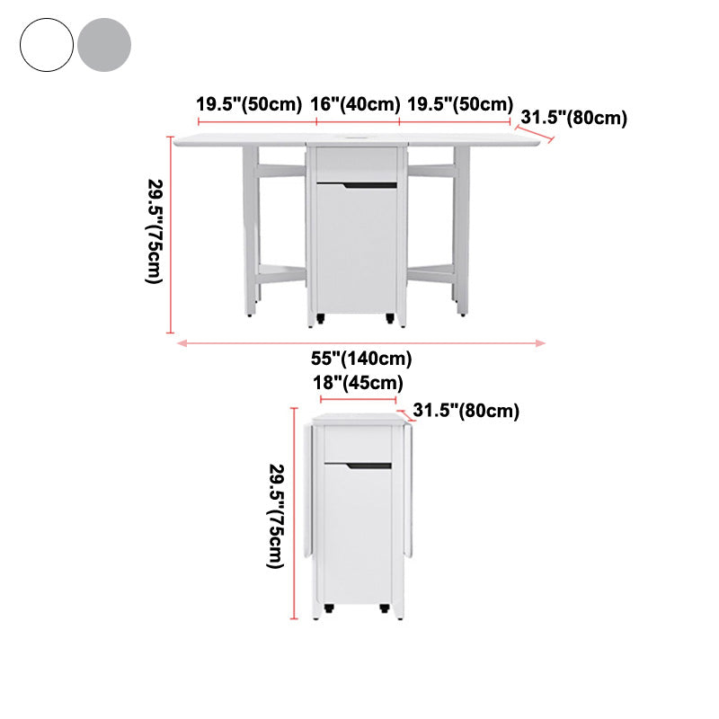Rectangle Stone Dining Site Table Simplicity Style Drop Leaf Table for Home