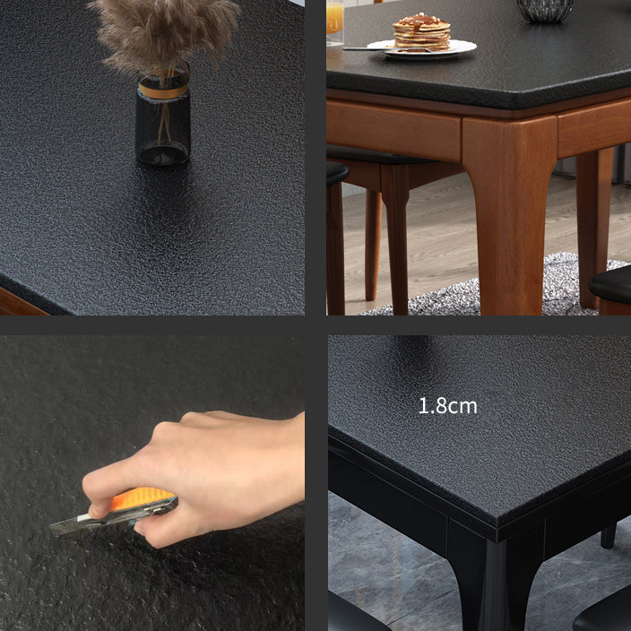 4-foot Stone Furniture Midcentury Style Rectangle Dining Table for Indoor