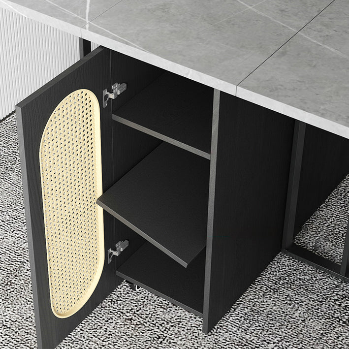 Mesa de comedor de madera plegable mesa moderna moderna medieval con base de caballete de almacenamiento