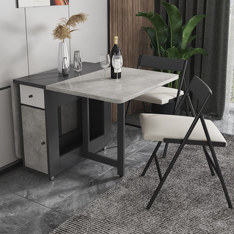 Contemporary Style Folding Dining Table Rectangle Table for Home