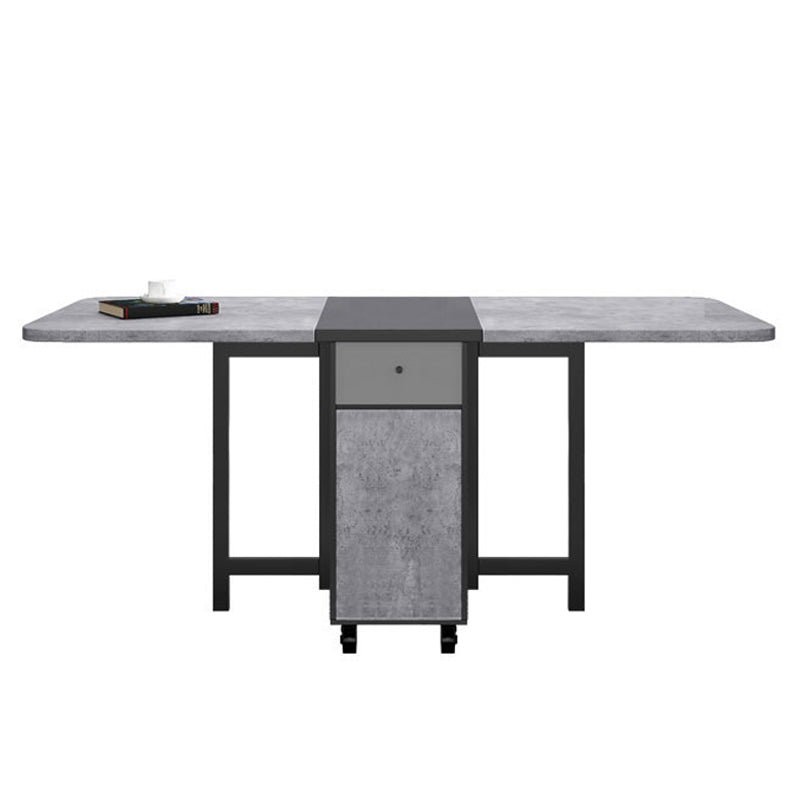Contemporary Style Folding Dining Table Rectangle Table for Home