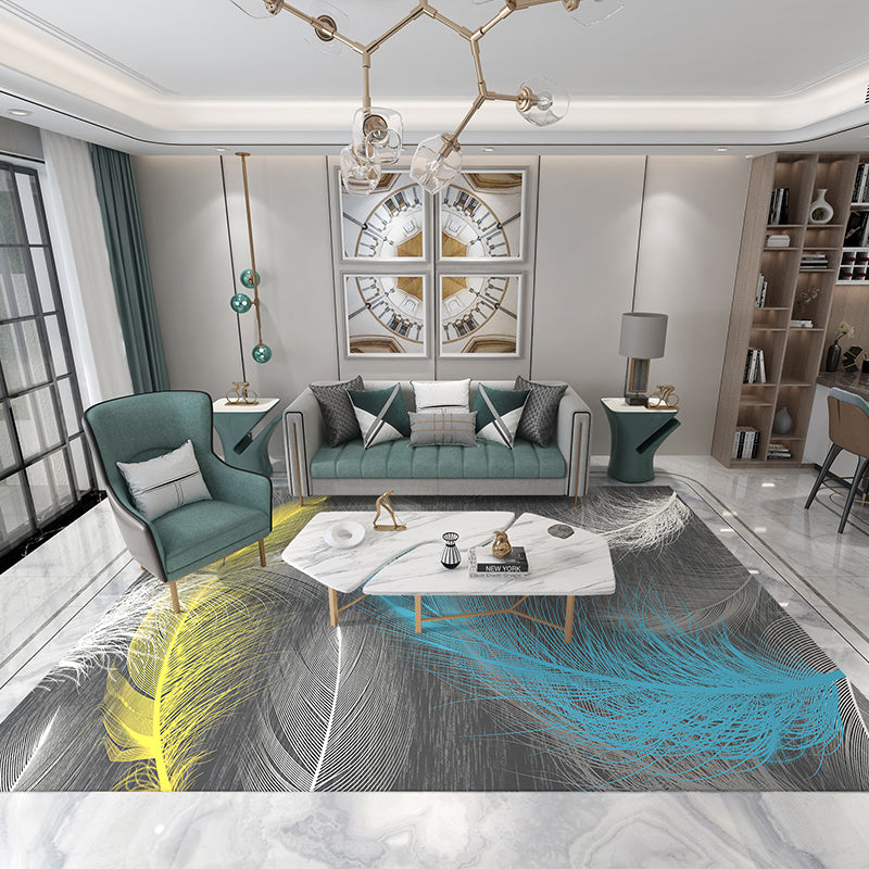 Stylish Abstract Pattern Indoor Rug Novelty Carpet Stain Resistant Area Carpet for Living Room