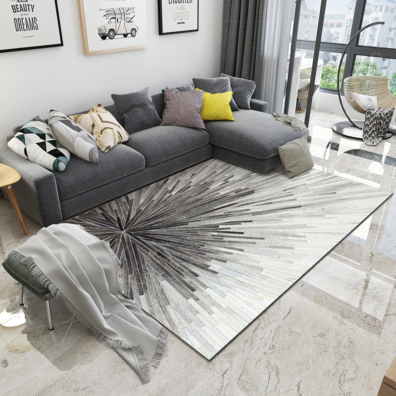 Contemporary Area Rug Leisure Abstract Pattern Indoor Rug Polyester Carpet for Living Room