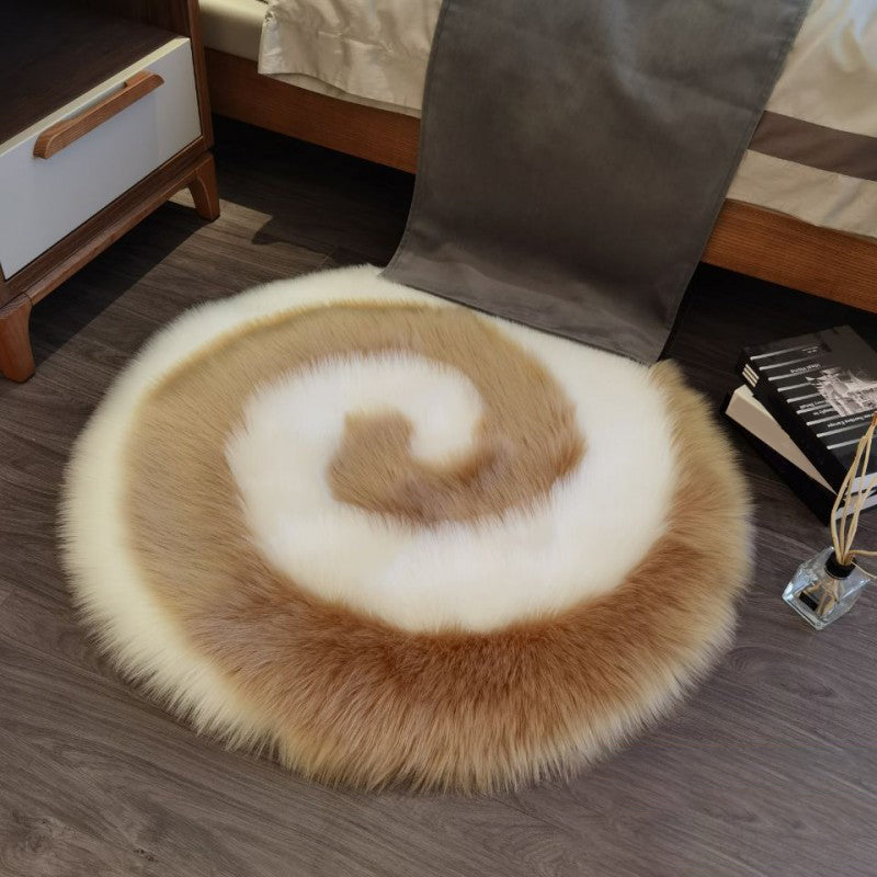 Tapis fantaisie en blocs de couleurs, en peluche, résistant aux taches, pour la décoration de la maison