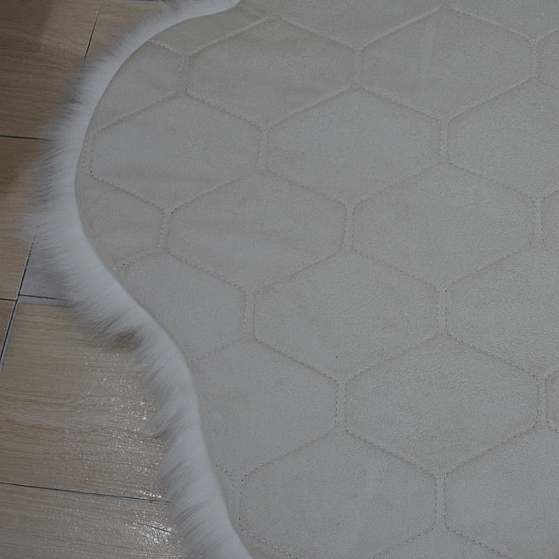 Tapis fantaisie en blocs de couleurs, en peluche, résistant aux taches, pour la décoration de la maison