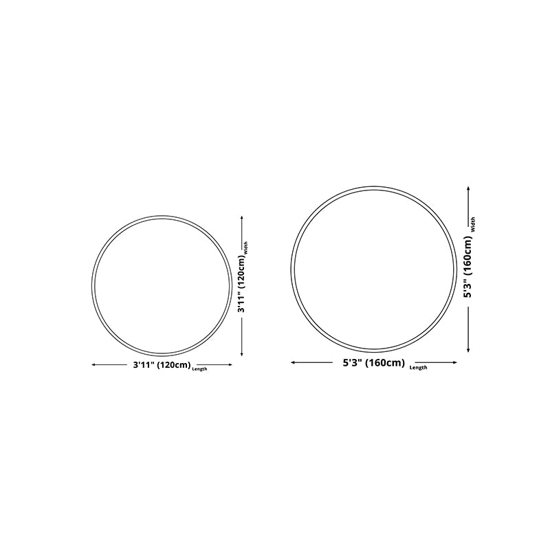 Round Nordic Indoor Rug Modern Morandi Color Polyester Stain Resistant Area Carpet for Living Room