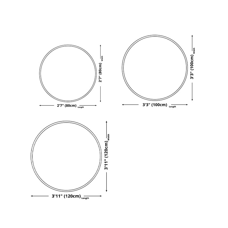 Minimalist Round Rug Simple Solid Color Carpet Polyester Shag Rug with Non-Slip Backing
