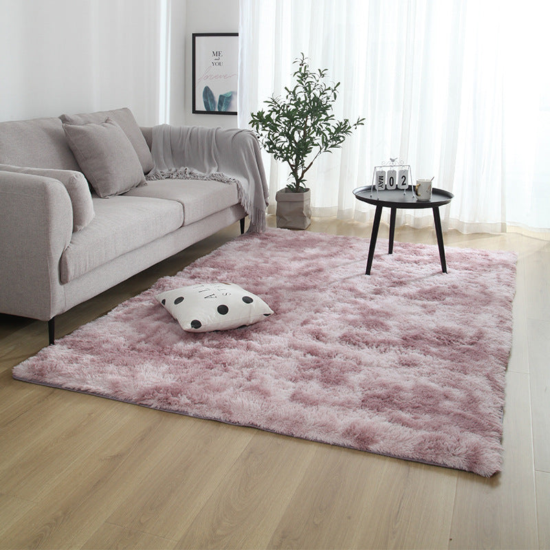 Einfachheit waschbarer Teppichkrawatte Farbstoff Druck Funky Teppich Polyester Shag Teppich mit Rutsch-Rücken
