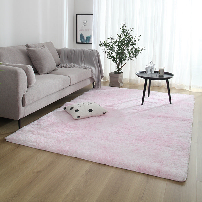Einfachheit waschbarer Teppichkrawatte Farbstoff Druck Funky Teppich Polyester Shag Teppich mit Rutsch-Rücken