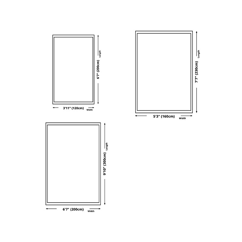 Stylish Modern Rug Grey Polyester Area Rug Geometric Pattern Non-Slip Backing Rug for Bedroom