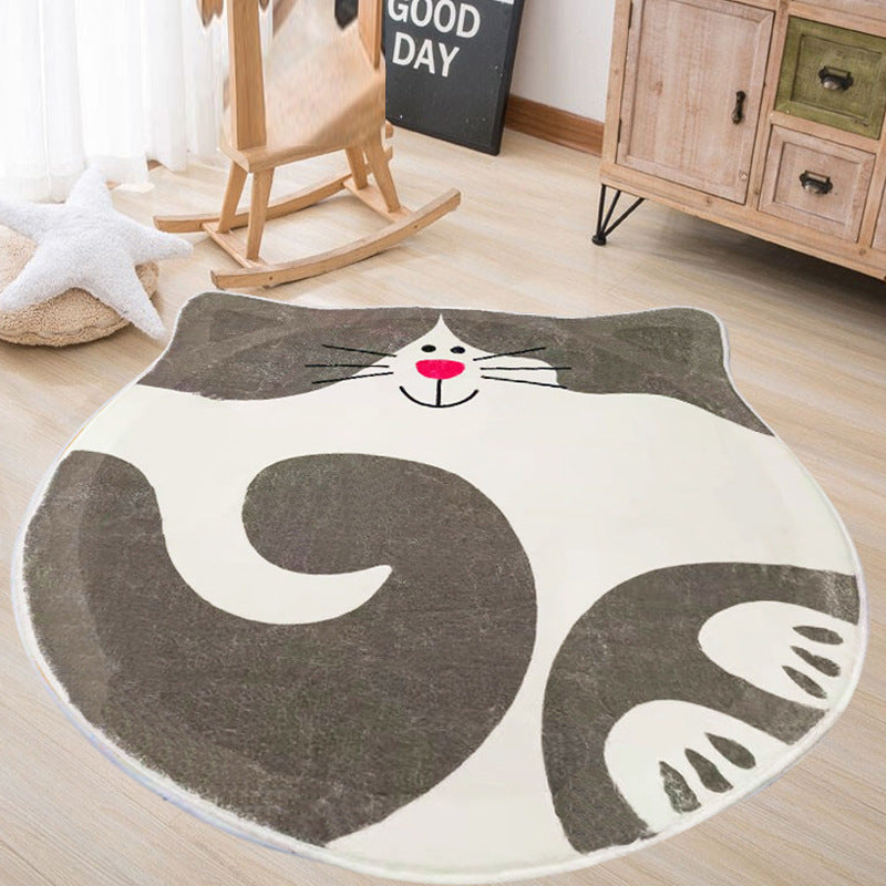 Minimalist Carpet Animals Printed Area Rug Stain Resistant Polyester Rug for Living Room