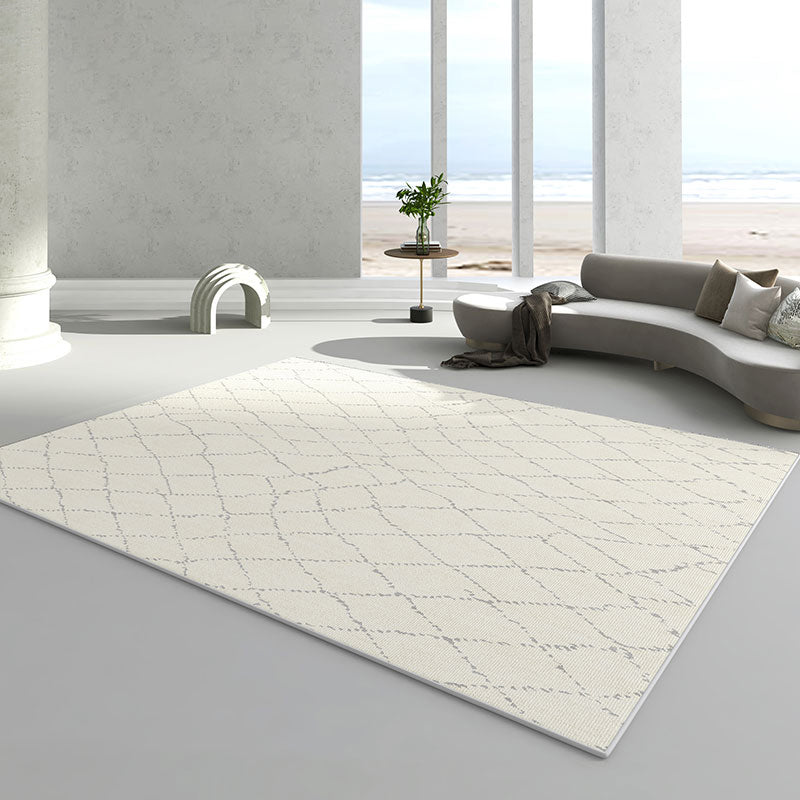 Industrial Gray Tone Area Rug Watercolor Carpet Polyester Indoor Carpet with Non-Slip Backing