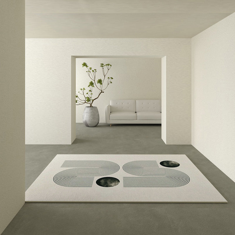 Freizeit Teppich Teppich Moderner Streifenmuster Teppich Polyester Waschbar Teppich mit Rutsch-Rücken