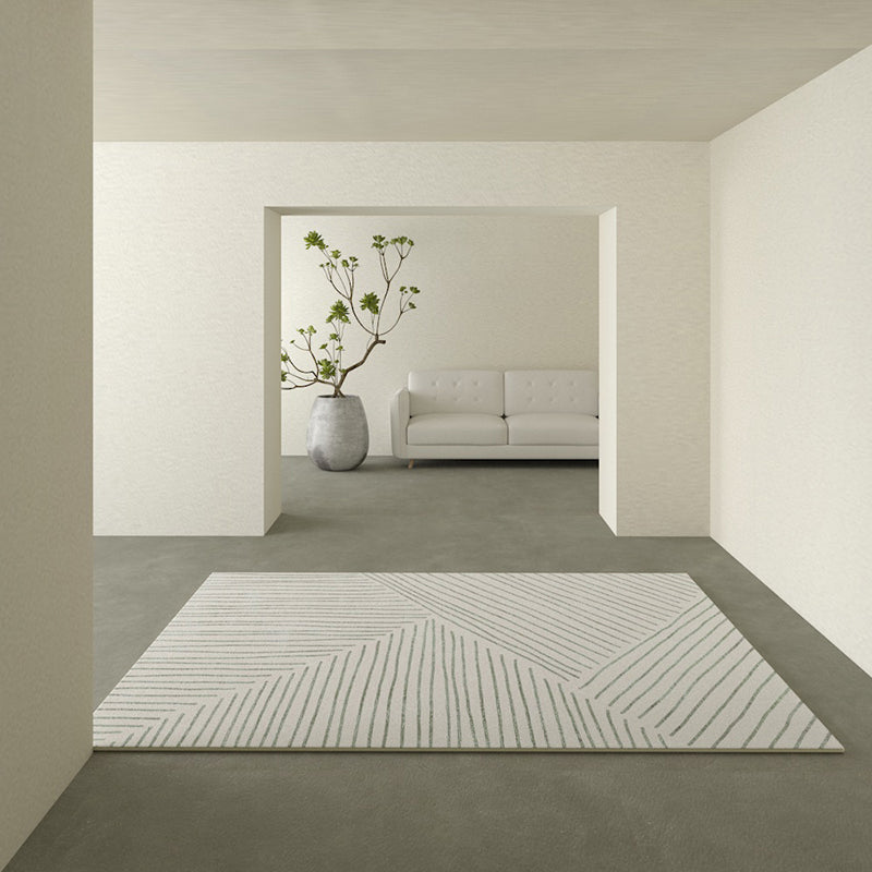 Freizeit Teppich Teppich Moderner Streifenmuster Teppich Polyester Waschbar Teppich mit Rutsch-Rücken