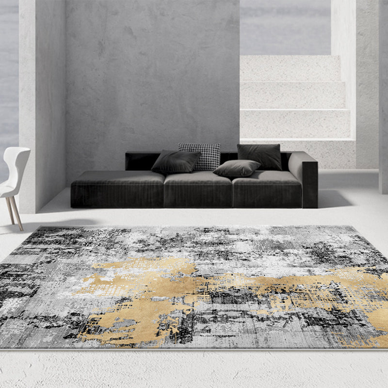 Industrial Watercolor Area Rug Casual Mottled Carpet Washable Anti-Slip Carpet for Home Decor