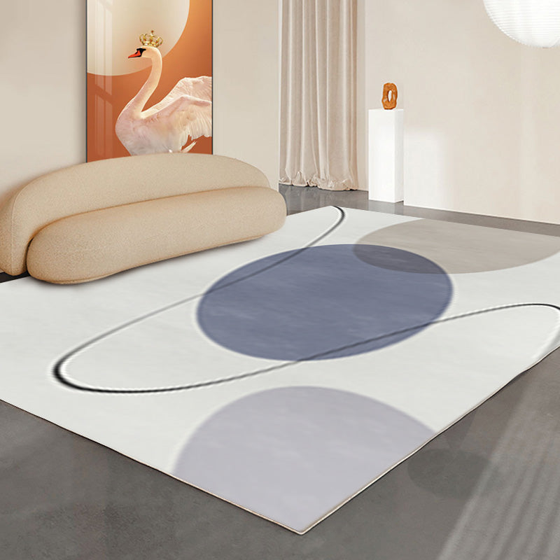 Leisure Carpet Funky Contrast Panel Area Rug Polyester Living Room Carpet with Non-Slip Backing