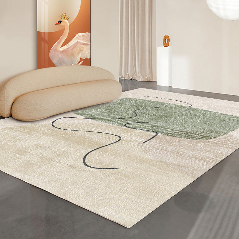 Leisure Carpet Funky Contrast Panel Area Rug Polyester Living Room Carpet with Non-Slip Backing