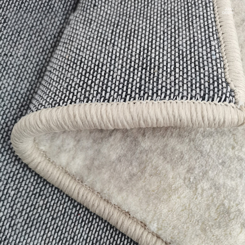 Leisure Gray Tone Rug Simplicity Indoor Rug Washable Polyester Stain Resistant Carpet for Home Decor