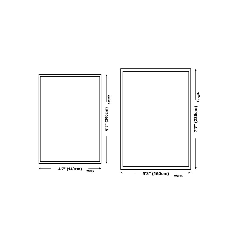 Modern Living Room Area Rug Brown Color Block Area Carpet Polyester Anti-Slip Area Rug