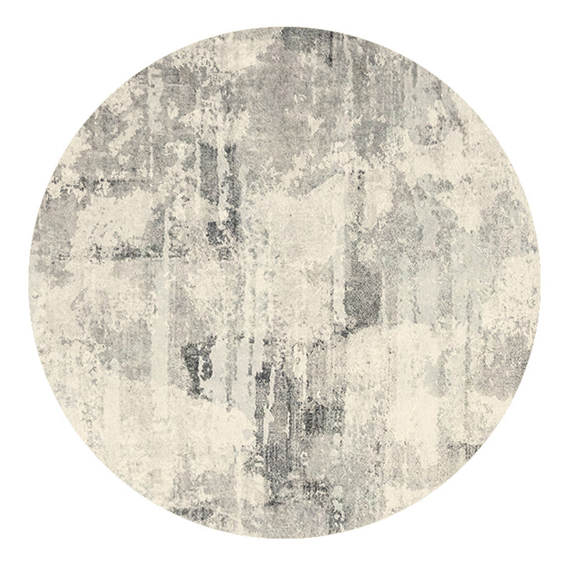 Modern Contrast Color Area Carpet Brown Polyester Area Rug Anti-Slip Wasy Care Rug for Living Room