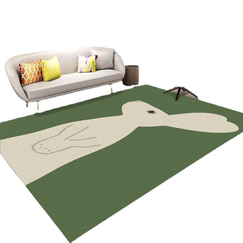 Leisure  Contrast Panel Rug Trendy Polyester Area Rug Non-Slip Backing Rug for Living Room