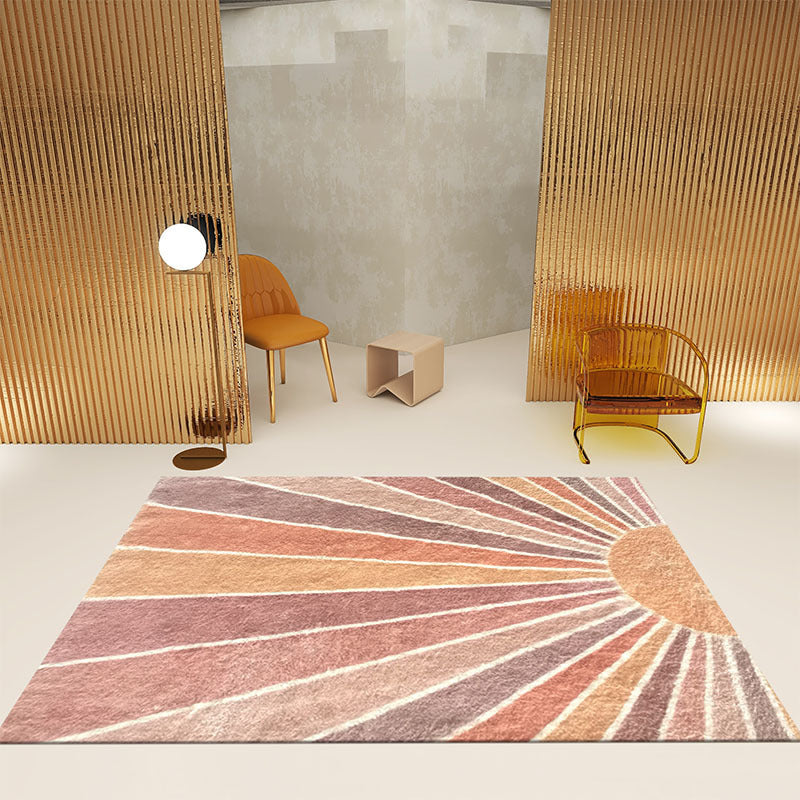 Simplicity Contrast Panel Rug Comfort Area Rug Polyester Stain Resistant Carpet for Home Decor