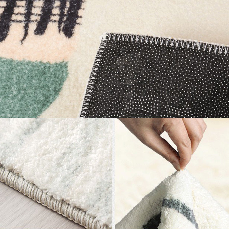 Alfombra moderna de la alfombra interior de la alfombra nórdica del panel de poliéster alfombra de área resistente a las manchas para sala de estar