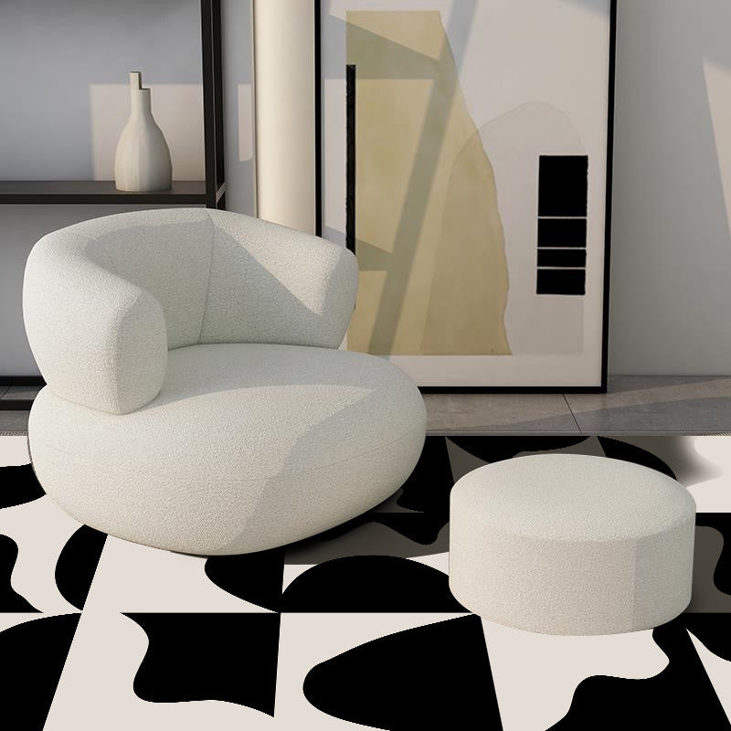 Minimalist Living Room Carpet Artistic Contrast Panel Rug Polyester Stain Resistant Indoor Rug