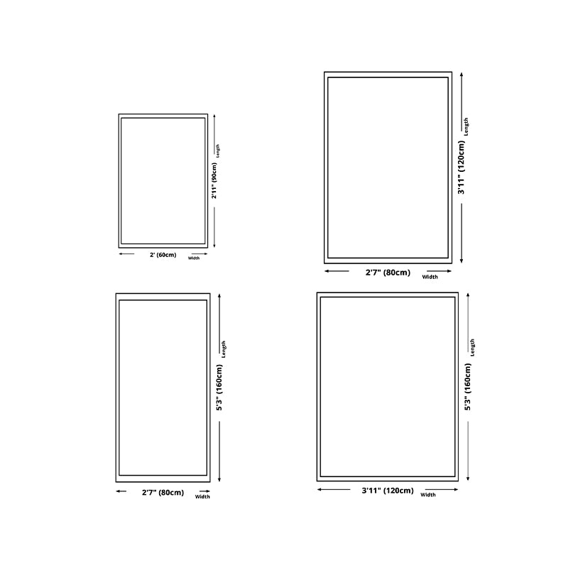 Minimalist Living Room Carpet Artistic Contrast Panel Rug Polyester Stain Resistant Indoor Rug