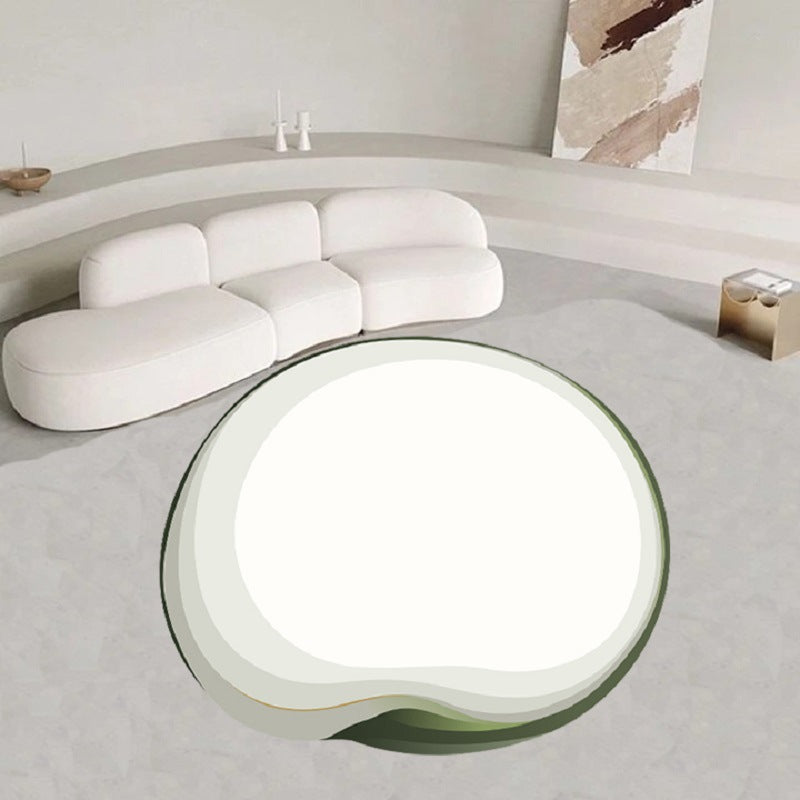 Rapis moderne blanc Couleur de contraste Couleur de polyester Tapis tapis de support sans glissement pour le salon