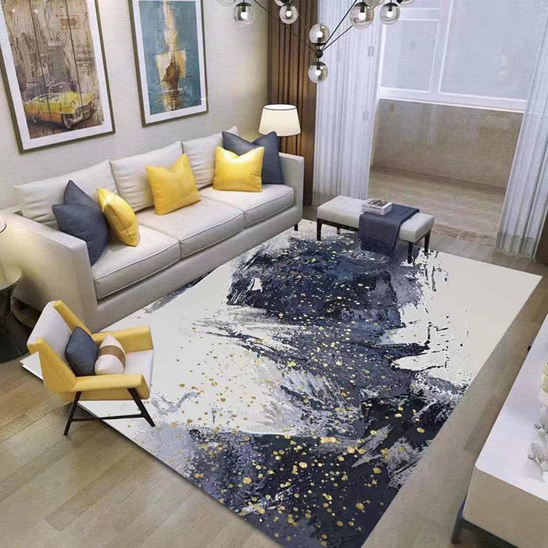 Alfombra artística de la alfombra de interior del área del patrón abstracto creativo alfombra del poliéster sin deslizamiento para sala de estar