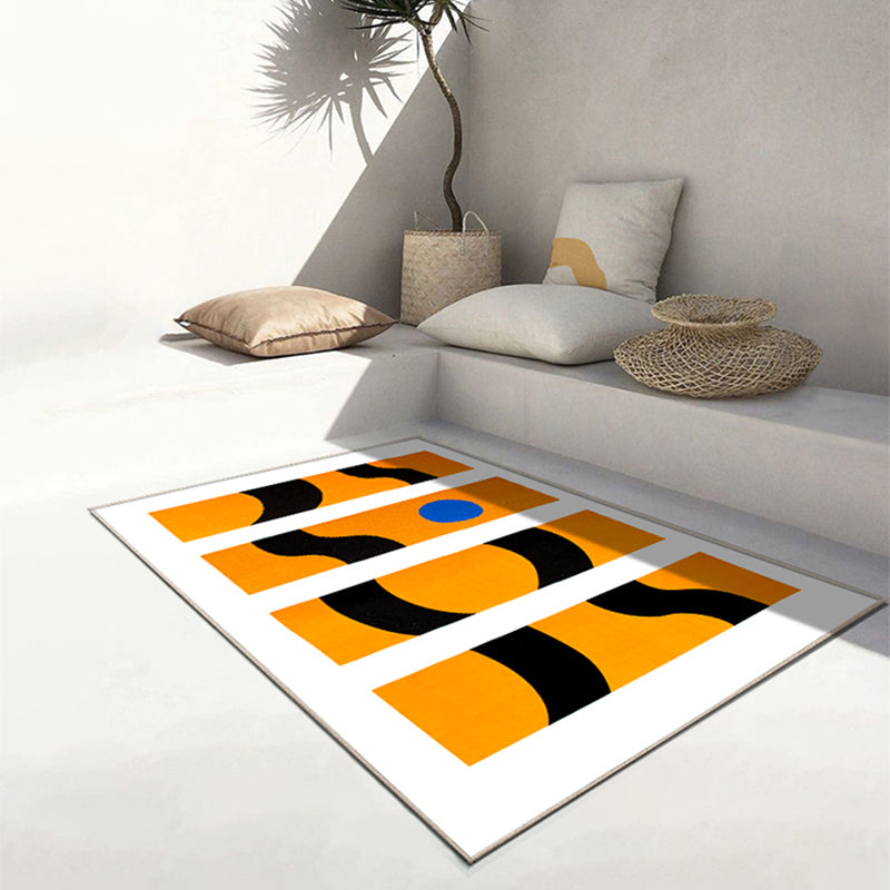 Tapis géométrique moderne élégant Tapis en polyester tapis résistant à la coloration pour la décoration intérieure